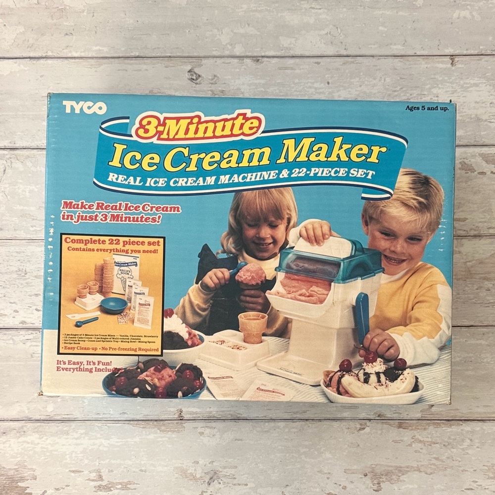 Tyco Kids Ice Cream Maker Set Real Ice Cream Machine